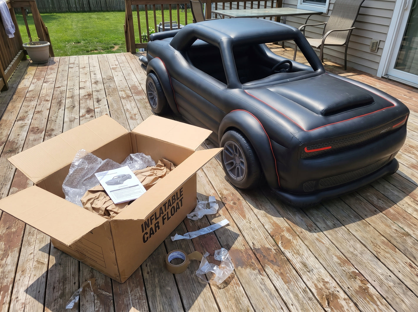 Customer photo - Challenger car float on deck
